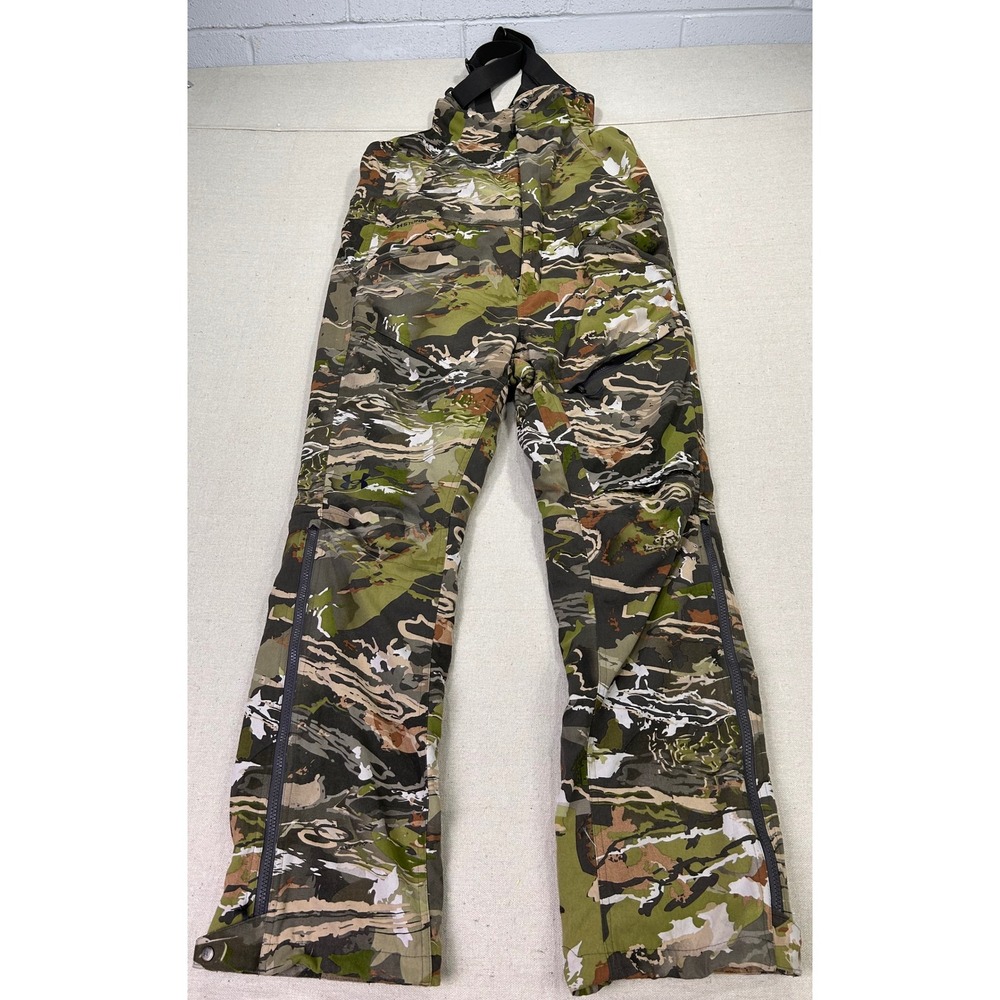 Under Armour Storm ColdGear Camo Hunting Bibs Men's Medium Forest Winter Season - Picture 2 of 9